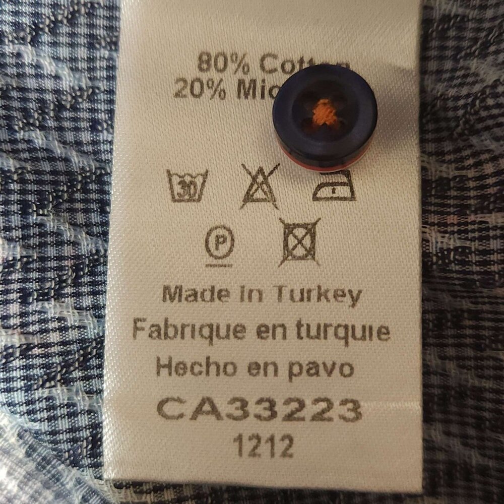Daniel Hechter Paris button-up shirt Men's XL long-sleeve multicolor patterned - Picture 12 of 16